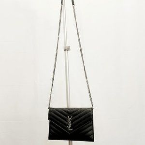 YSL Quilted Logo-plaque Shoulder Bag